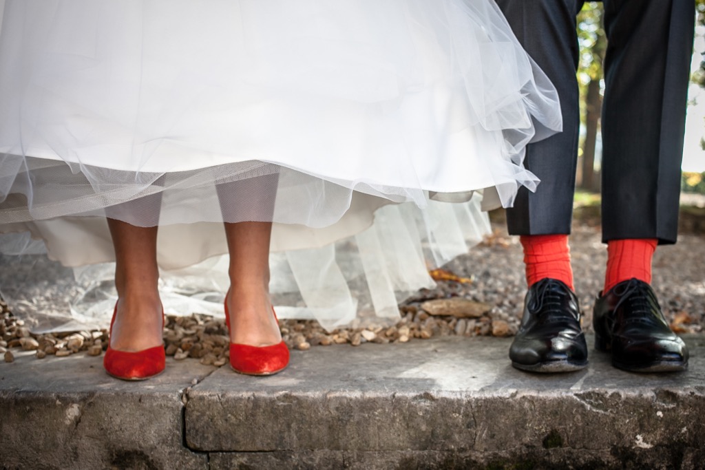 Photos d'un mariage en rouge et orange - Photographe de mariage : Eilean et Jules